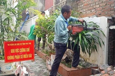 VKSND khu vực 10, tỉnh Phú Thọ kiểm sát cưỡng chế thi hành án dân sự