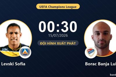TRỰC TIẾPTrực tiếp Levski Sofia vs Borac Banja Luka: Trận đấu đang diễn ra