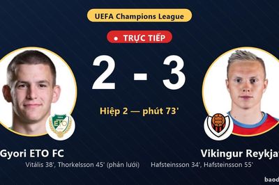 TRỰC TIẾPTrực tiếp Gyori ETO FC vs Vikingur Reykjavik: Vikingur Reykjavik dẫn 3-2