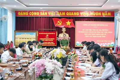 Công an thành phố Đồng Nai khảo sát điểm thu nhận mẫu ADN tại phường Xuân Lộc