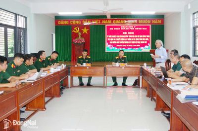 Nghiệm thu công trình Bia truyền thống lực lượng vũ trang Đồng Nai