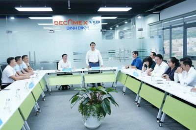 Phó Bí thư Tỉnh ủy Nguyễn Ngọc Lương làm việc với lãnh đạo Công ty CP Becamex Bình Định