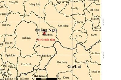 Động đất liên tiếp tại Quảng Ngãi, rung chấn lan tới vùng đồng bằng