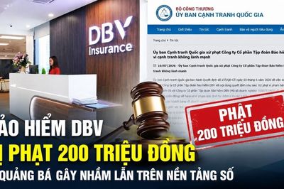 Bảo hiểm DBV bị phạt 200 triệu đồng vì quảng bá gây nhầm lẫn trên nền tảng số