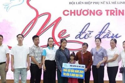 Bé gái mồ côi ở Mê Linh nhận hỗ trợ 610 triệu đồng từ chương trình 'Mẹ đỡ đầu'