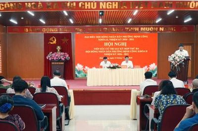 Phường Định Công tiếp tục tháo gỡ những vấn đề cử tri phản ánh