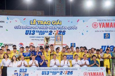 Sông Lam Nghệ An lần thứ 11 vô địch Giải U13 toàn quốc 2026