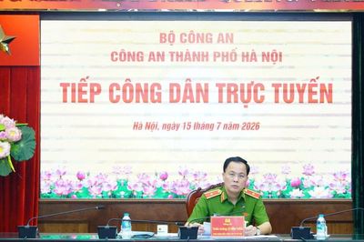 Công an Thành phố Hà Nội tiếp công dân theo hình thức trực tuyến