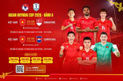 Mở bán vé hai trận sân nhà của tuyển Việt Nam tại ASEAN Cup 2026