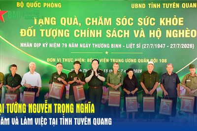Đại tướng Nguyễn Trọng Nghĩa thăm và làm việc tại tỉnh Tuyên Quang