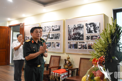 Thượng tướng Trương Thiên Tô tri ân các đồng chí nguyên lãnh đạo Tổng cục Chính trị