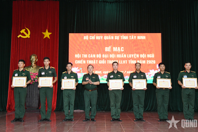 Bộ CHQS tỉnh Tây Ninh: Nâng cao năng lực chỉ huy, huấn luyện của cán bộ đại đội