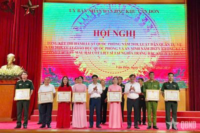 Quảng Ninh: Đặc khu Vân Đồn tổng kết thực hiện các luật về quốc phòng, quân sự