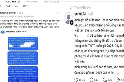 TP Đồng Nai: Thông tin thí sinh mang điện thoại vào phòng thi là sai sự thật