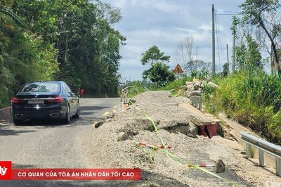 Hơn 8 tháng chưa khắc phục điểm sạt lở trên Quốc lộ 24, người dân thấp thỏm trước mùa mưa