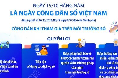 Ngày 15/10 hằng năm là Ngày Công dân số Việt Nam