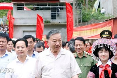 Tổng Bí thư, Chủ tịch nước dự Ngày hội Toàn dân bảo vệ an ninh Tổ quốc ở Sơn La