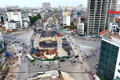 Đường Vành đai 1 Hà Nội chạy đua tiến độ trước ngày 2/9