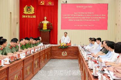Ban Thường vụ Tỉnh ủy làm việc với Đảng ủy Công an tỉnh