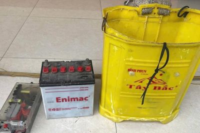 Công an xã Hợp Thành xử phạt đối tượng sử dụng kích điện khai thác thủy sản trái phép