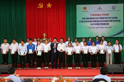 BSR lan tỏa nghĩa tình đến khu tây tỉnh Quảng Ngãi, khánh thành 2 phòng học STEM chắp cánh tương lai