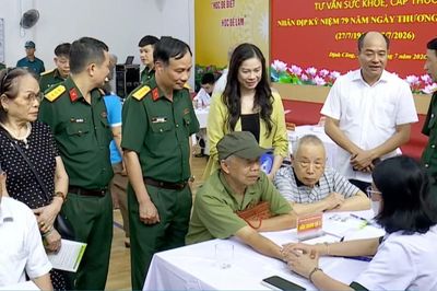Phường Định Công đẩy mạnh chăm sóc sức khỏe cho người có công