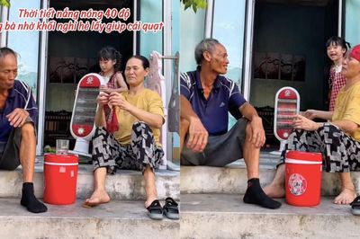 Bé gái hiếu thảo bê nhầm quạt sưởi chăm bà đi làm đồng về khiến dân mạng cười bò