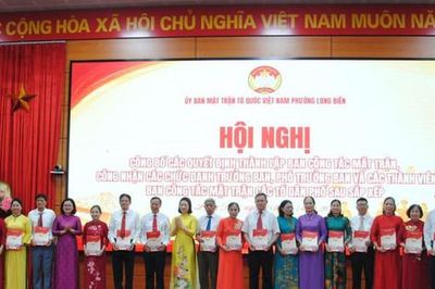 Phường Long Biên: Ra mắt ban công tác mặt trận, các hội, đoàn thể tổ dân phố sau sắp xếp