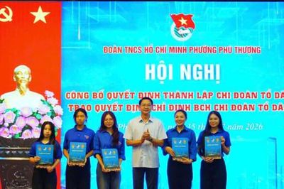 Phường Phú Thượng kiện toàn tổ chức Đoàn sau sắp xếp tổ dân phố