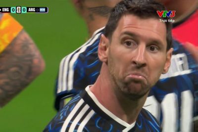 Biểu cảm của Messi khi Anh - Argentina va chạm nảy lửa từ phút thứ 3