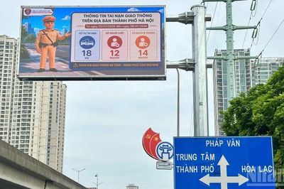 [Ảnh] Hà Nội đưa vào vận hành 36 màn hình LED cảnh báo giao thông theo thời gian thực