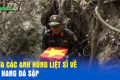 Đưa các Anh hùng liệt sĩ về từ hang Đá Sập