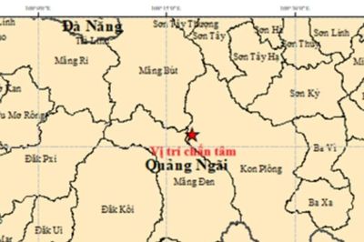 Động đất 3,0 độ Richter tại Quảng Ngãi