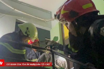 Giải cứu công nhân gặp nạn trên tầng cao