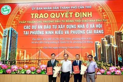 Cần Thơ trao quyết định 2 dự án nhà ở xã hội quy mô gần 6.000 tỷ đồng