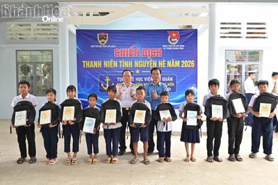Tuổi trẻ Học viện Hải quân tổ chức hoạt động tình nguyện tại xã Trung Khánh Vĩnh