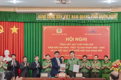 Công an Lâm Đồng ký kết quy chế phối hợp bảo đảm an ninh, trật tự tại Viện Nghiên cứu Hạt nhân
