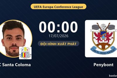 TRỰC TIẾPTrực tiếp FC Santa Coloma vs Penybont: Trận đấu đang diễn ra
