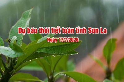 Dự báo thời tiết toàn tỉnh Sơn La ngày 17/7/2026