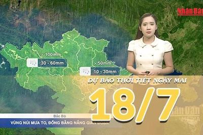 [Video] Dự báo thời tiết đêm nay và ngày mai ngày 18/7/2026: Trung Bộ mở rộng nắng nóng, Bắc Bộ tiếp tục mưa to
