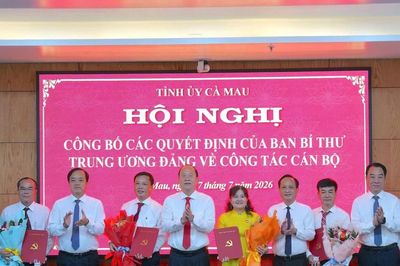 Ban Bí thư chỉ định 9 nhân sự tham gia Ban Chấp hành Đảng bộ tỉnh Cà Mau