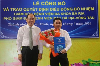 Phó Giám đốc Sở Y tế TPHCM được điều động làm Giám đốc Bệnh viện Đa khoa Bà Rịa