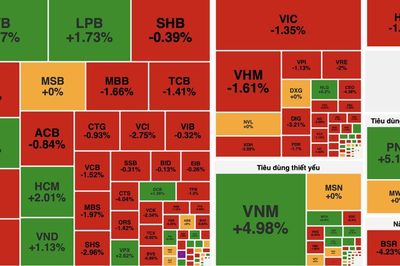 Áp lực bán lan rộng, VN-Index mất gần 17 điểm trong phiên cuối tuần