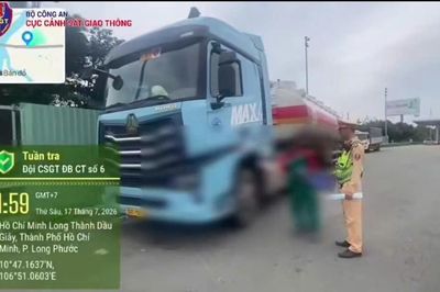 Xử phạt 77 triệu đồng xe chở xăng dầu không đủ điều kiện lưu thông trên cao tốc