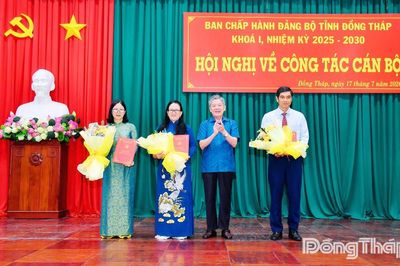 Ban Bí thư chỉ định 3 đồng chí tham gia Ban Chấp hành Đảng bộ tỉnh Đồng Tháp