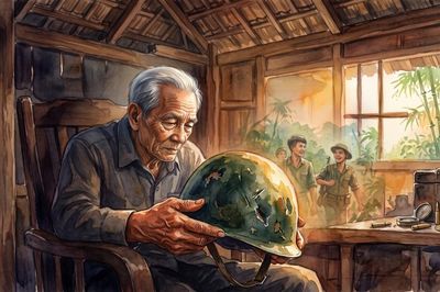 Chiếc mũ sắt cũ