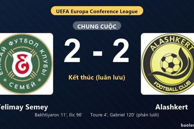 Thống kê trận đấu Yelimay Semey 2-2 (pen 5-6) Alashkert: Alashkert thắng nghẹt thở trên chấm luân lưu