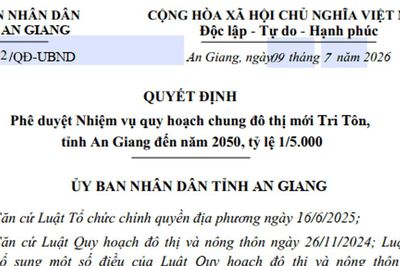 Quy hoạch đô thị mới Tri Tôn tỉnh An Giang: Trung tâm du lịch văn hóa vùng Bảy Núi