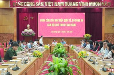 Học viện Quốc tế, Bộ Công an thăm, làm việc tại tỉnh