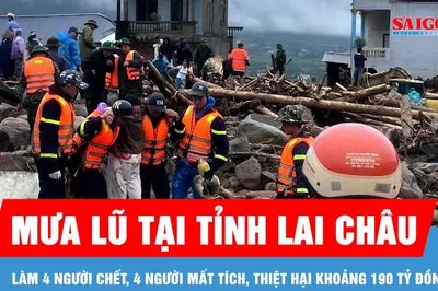 Lai Châu: Mưa lũ làm 4 người chết, 4 người mất tích, thiệt hại khoảng 190 tỷ đồng